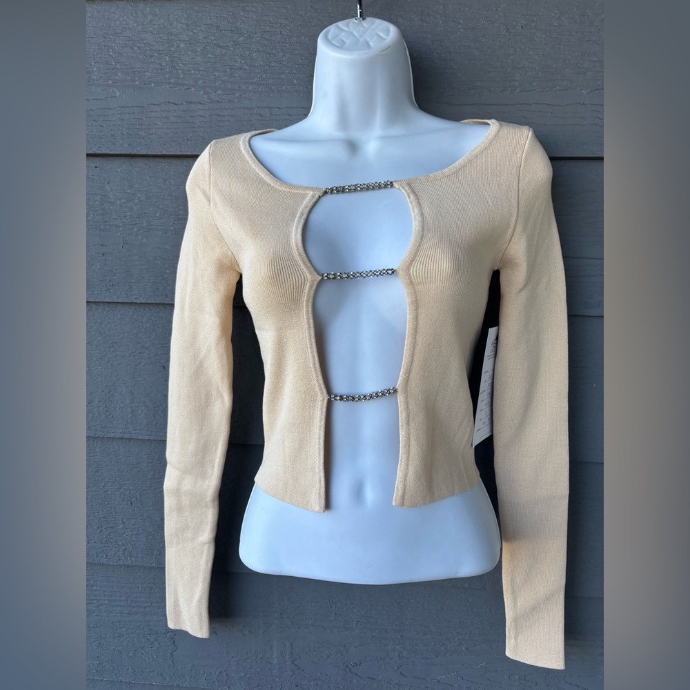 Hera Collection Cream Long Sleeve Blouse